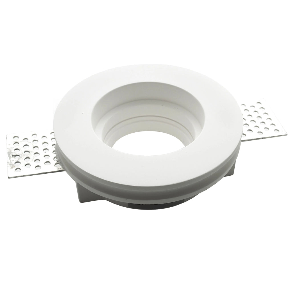 Porta faretto tondo incasso scomparsa gesso lampada led 8W GU10 foro 10cm 220V LUCE 3000K