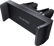 Oggetto universale per auto per vano di aerazione del tetto - 360 gradi rotante - supporto per smartphone iPhone Samsung Huawei - Nero con clip per ventilatore doppio.