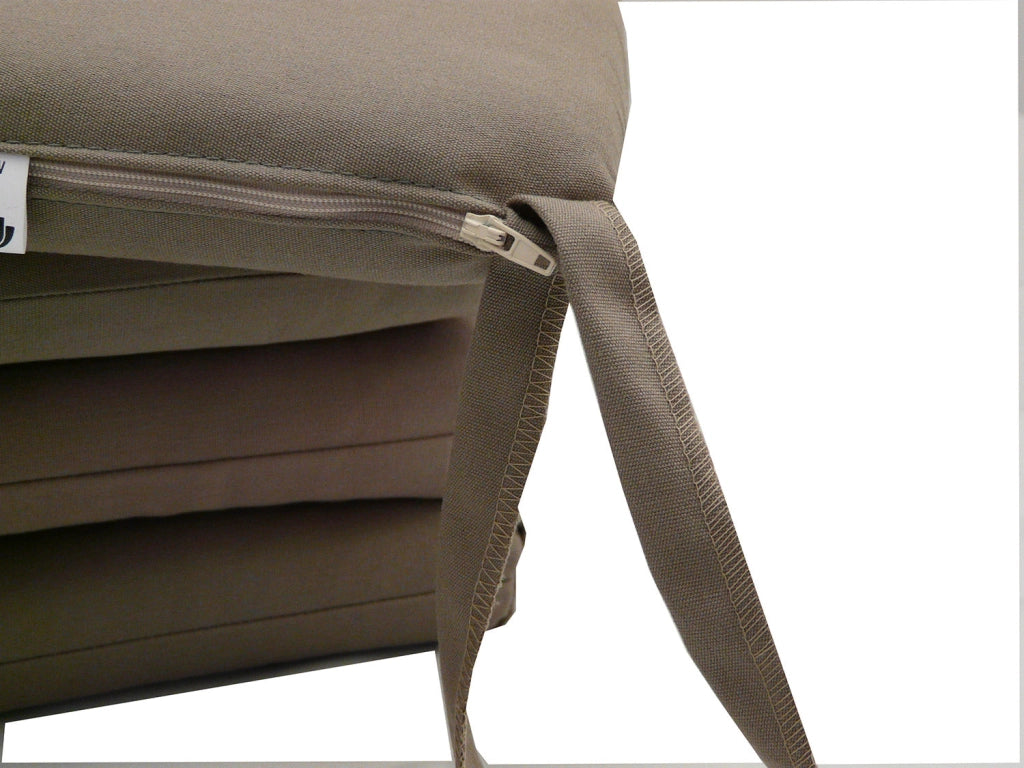 Set 2 Cuscini per Sedia da Giardino 45x45x5 cm in Dralon Allegro Taupe