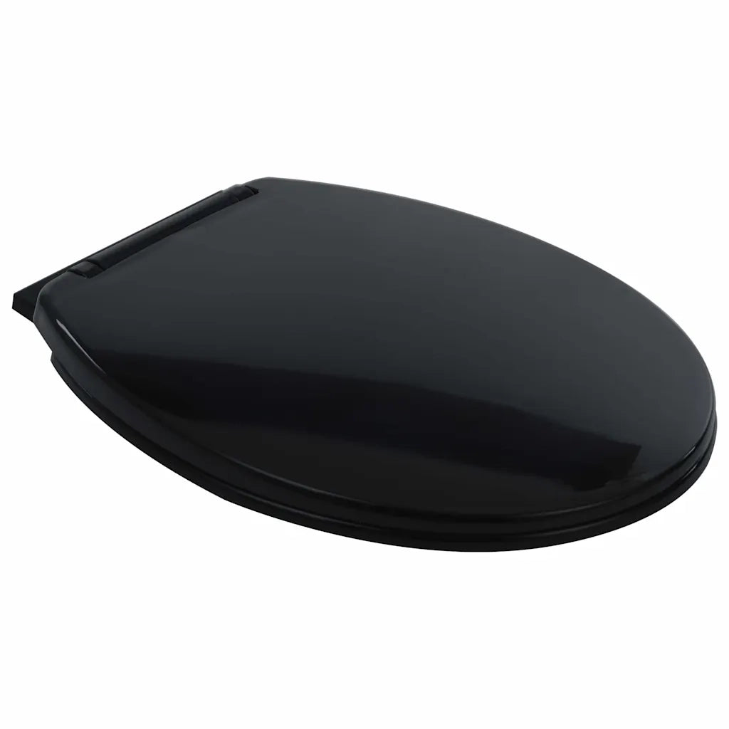 WC Senza Brida 7 cm Altezza Extra Chiusura Rallentata Ceramica Nera 145780