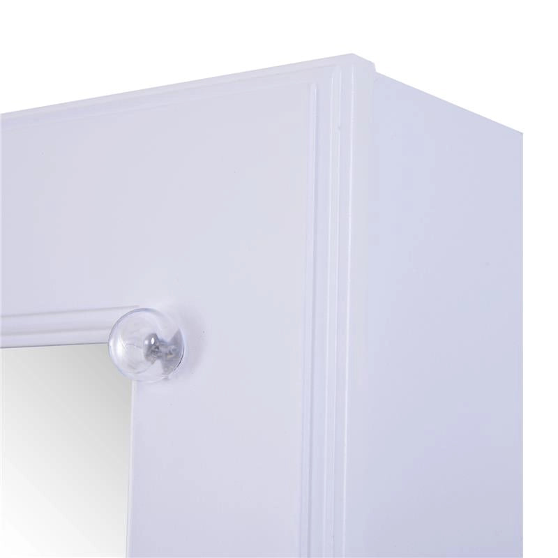 ARMADIO PORTAGIOIE A SPECCHIO CON 20 LUCI LED BIANCO 40 X 37 X 146 CM