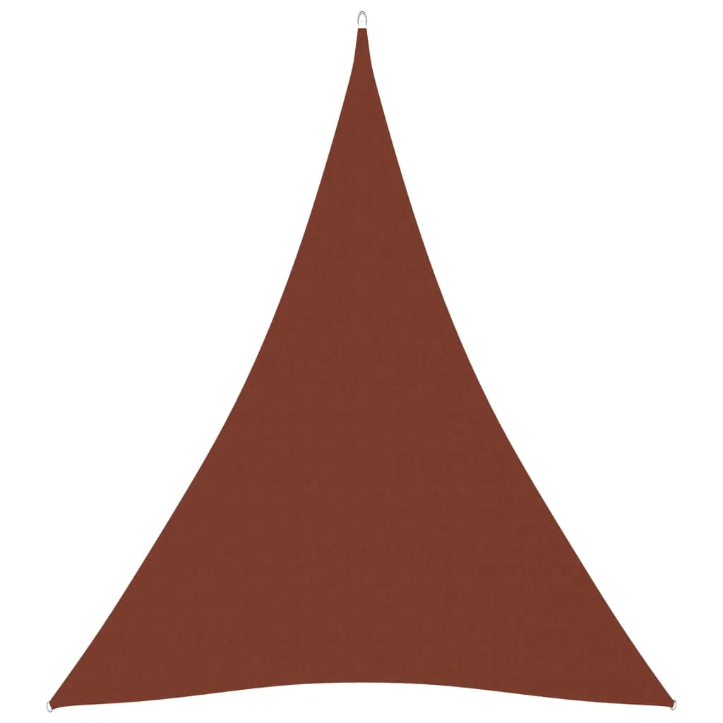 Vela ombreggiante/ombrellone triangolare 3 x 4 x 4 m in tessuto oxford color terracotta 02_0009841