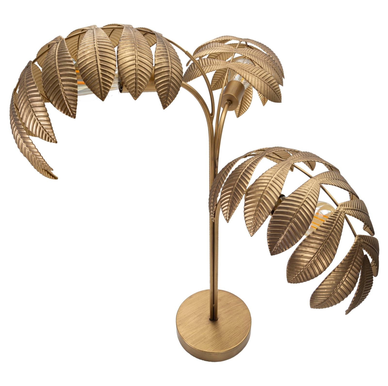 Lampada da Tavolo Leaf 57x81x57 cm in Ferro Oro