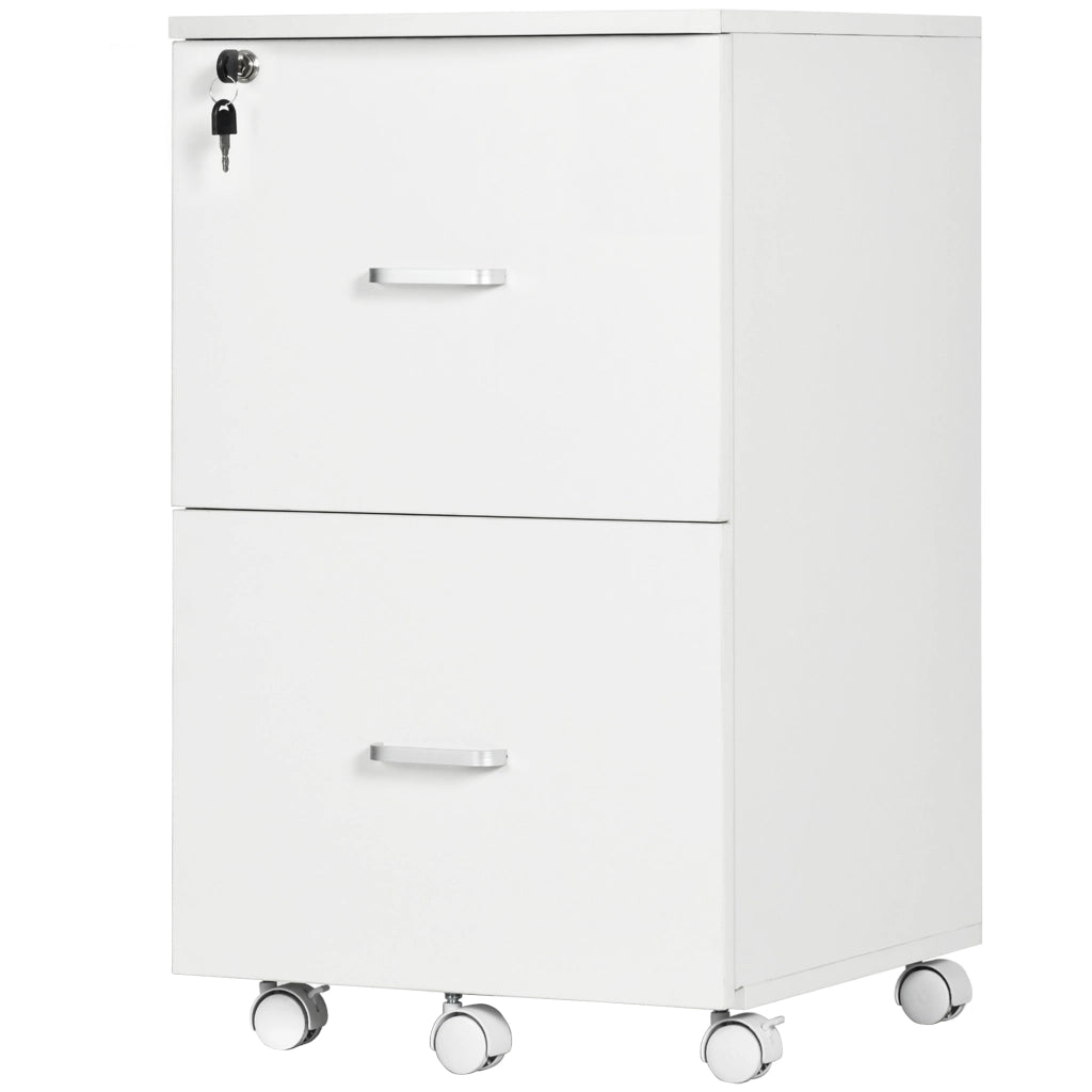 Scrivania con cassetti ¨C zephmum ¨C Bianco, MDF e truciolato, 43x45x72 cm