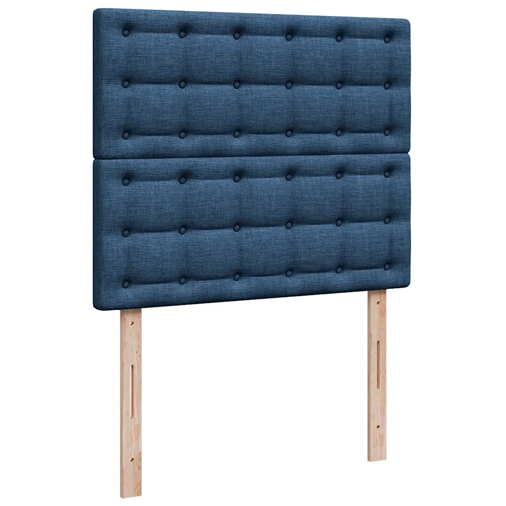 Giroletto a Molle con Materasso Blu 120x190 cm in Tessuto