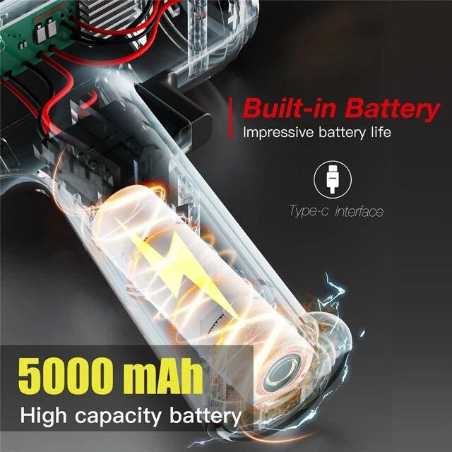 Saldatrice Plastica Ricaricabile Saldatura Saldatore a Batteria 5000mAh 07567