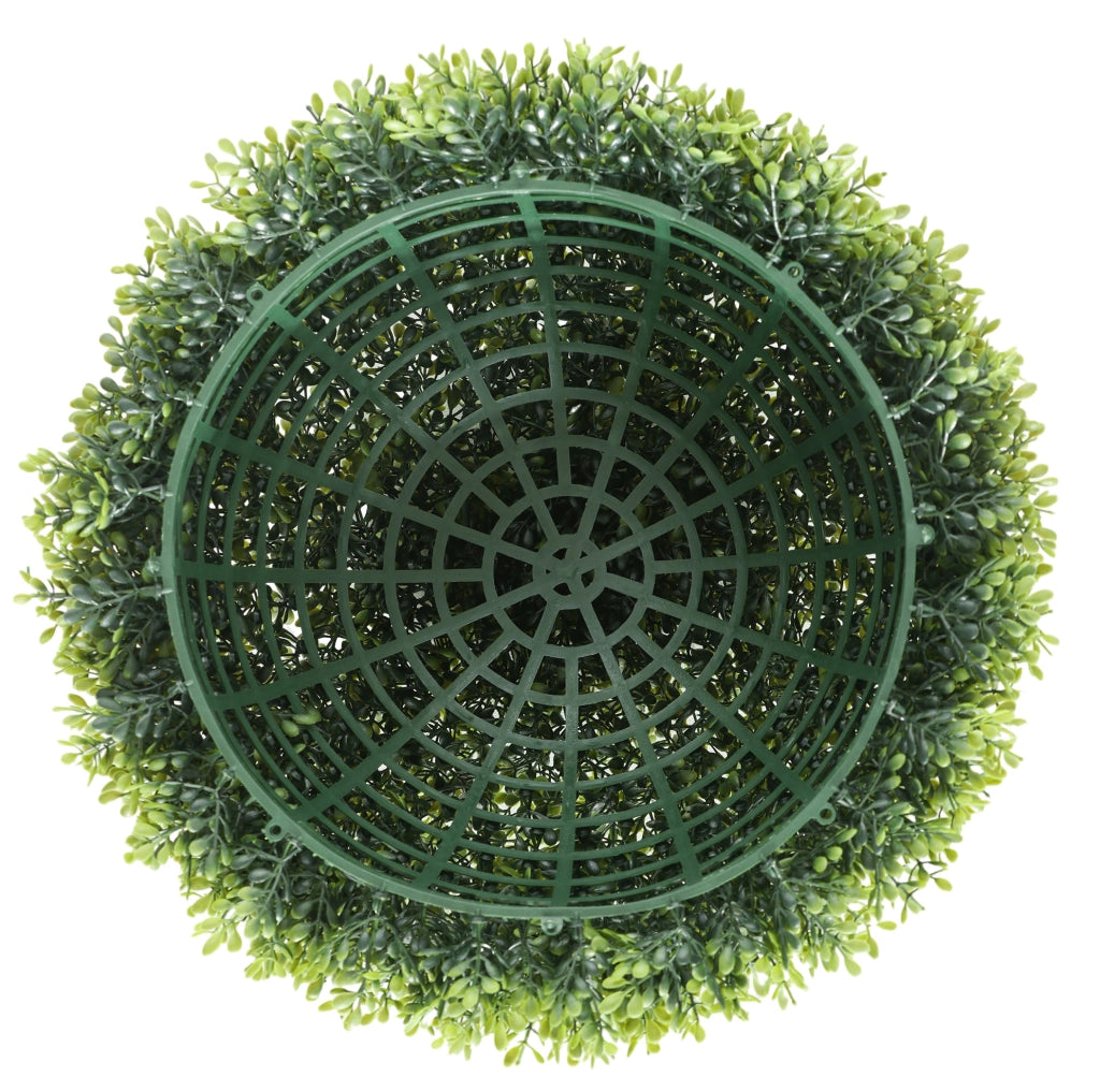 Set da 2 Palline di Bosso Artificiale Ø40 cm in Plastica per Decorazione Interni ed Esterni