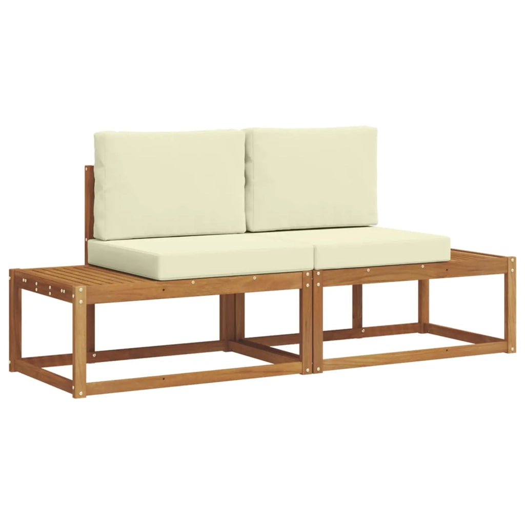 Set di divani da esterno con cuscino 2 pcs Naturale