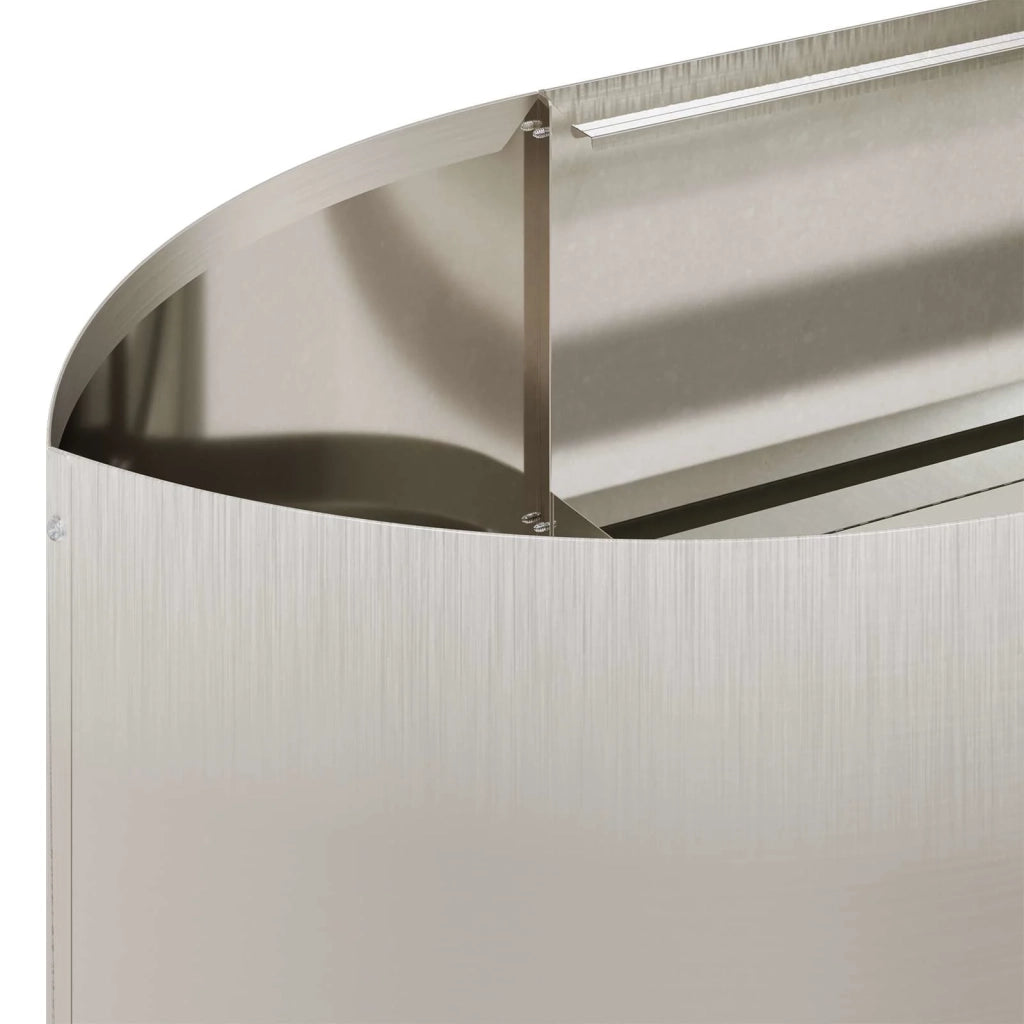 Letto rialzato da giardino Acciaio Inox 300 x 40 x 40 cm 8011730