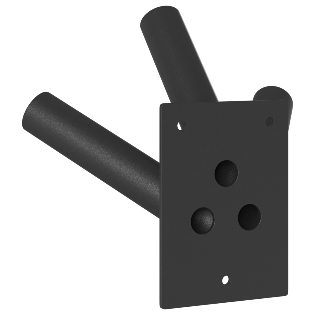 Supporto per Bandiera  per 3 Bandierine da Muro in Acciaio Nero