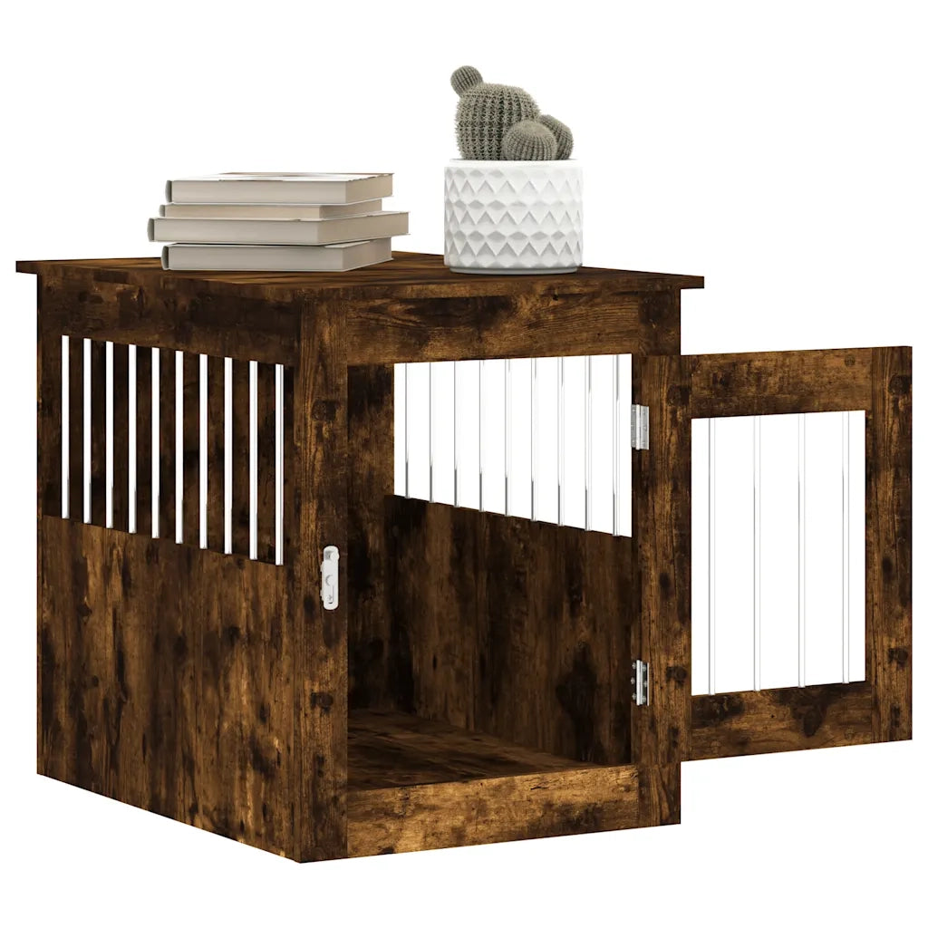 Gabbia Cani da Arredamento Rovere Fumo 55x75x65cm Multistrato CFW7722325