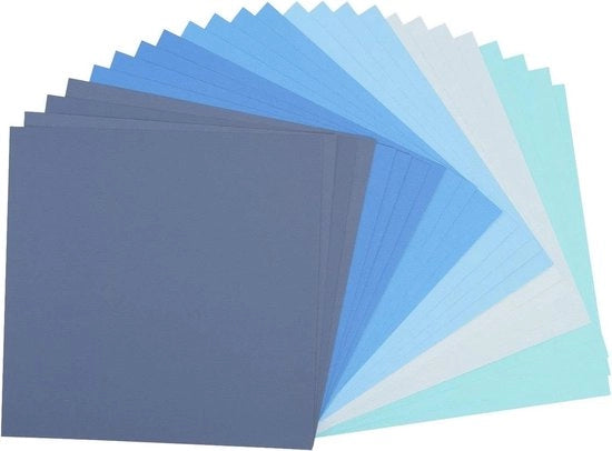 Carta da cartamodello Papiro Blu Tessuto di Canapa - 305x305x07 cm