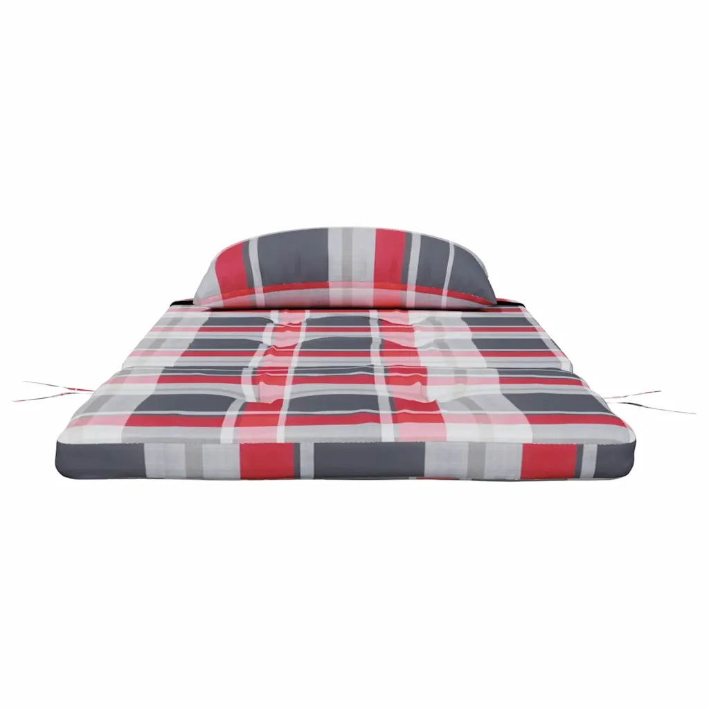 Cuscini per sedie a scacchi 2 pcs Quadro Rosso 58 x 77 x 4,5 cm 361843