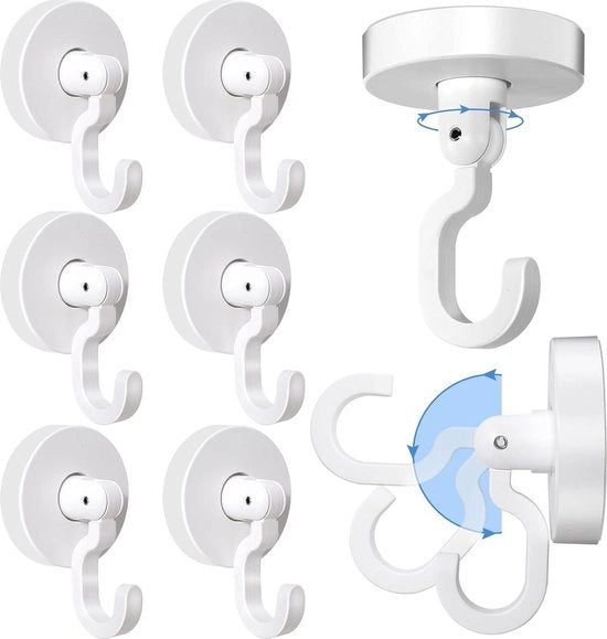 Haken senza perforazione autoadesivi - Haken per parete impermeabili - Haken per soffitto rotativi 360° - Asse da asciugamano per cucina e bagno - Haken per soffitto autoadesivi massimo 5 kg