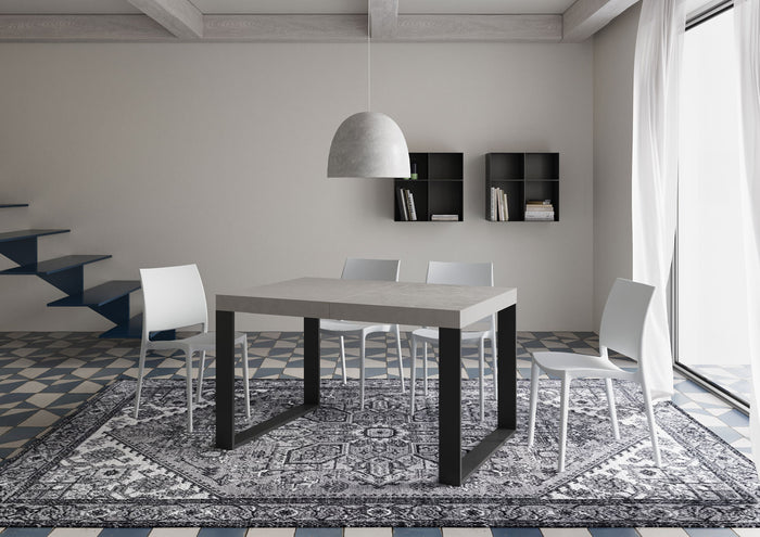 Tavolo Allungabile 120/380x90 cm Tecno Premium Cashmere Gambe Antracite