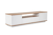 Porta TV in legno "Veramont" - 180 x 44 x 44 cm - Marrone