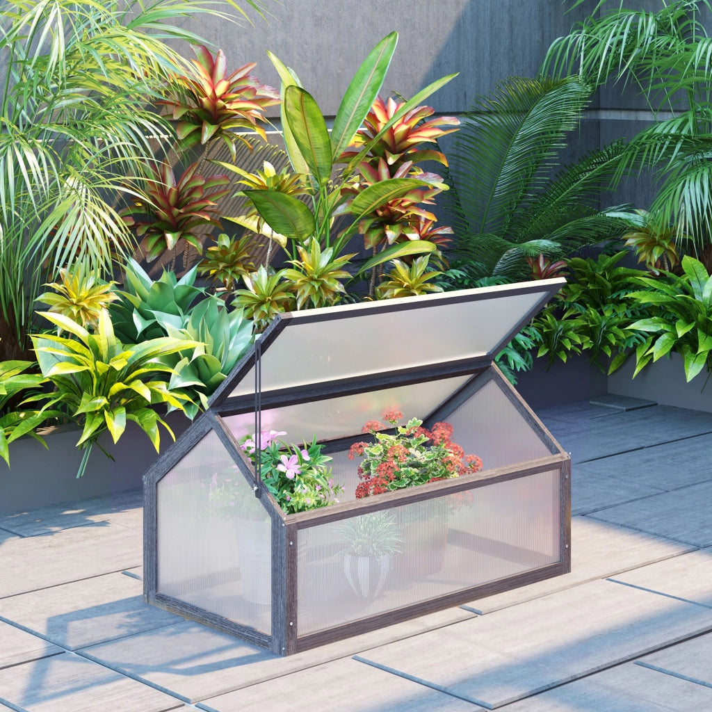 Serra Mini Giardino ¨C Zephmum ¨C Grigio Legno 90x52x49.5 cm
