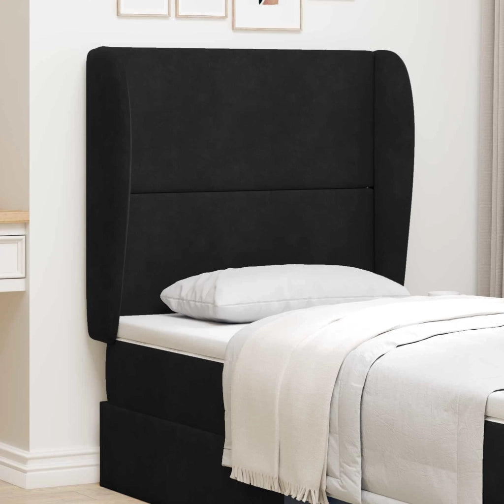 Orecchia della Testata Nero 80 x 23 x 6 cm Velluto