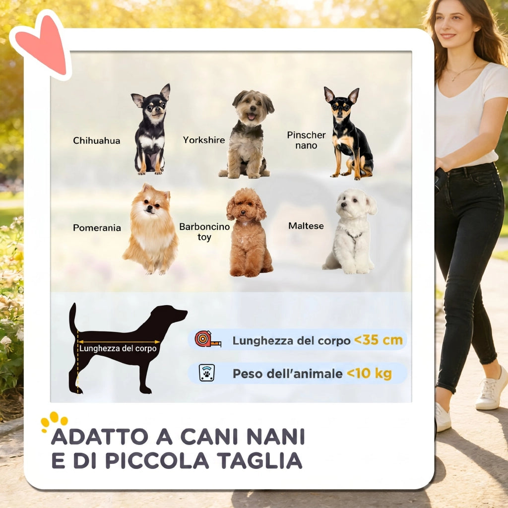 Passeggino per Cani Pieghevole ¨C zephmum ¨C Caff¨¨, Catarifrangenti, Ruote Girevoli