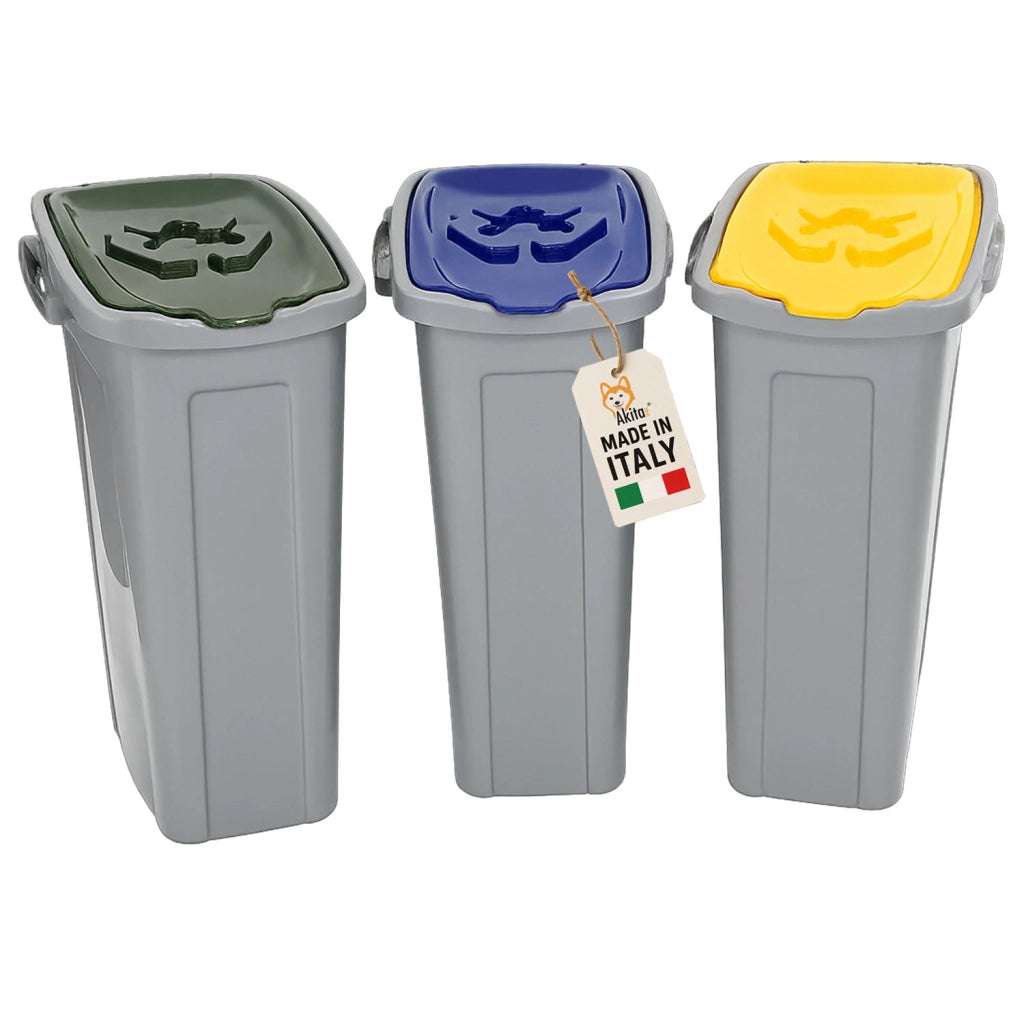 Akitaink Set 3 Pattumiere Slim Differenziata