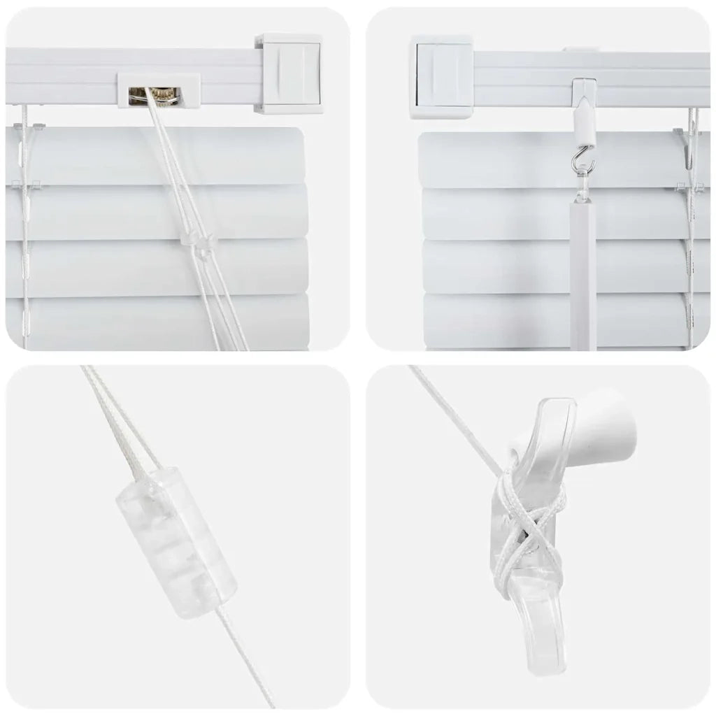 Tendaggi a Veneziana | Tenda a lamelle Bianco 130 x 100 cm Alluminio