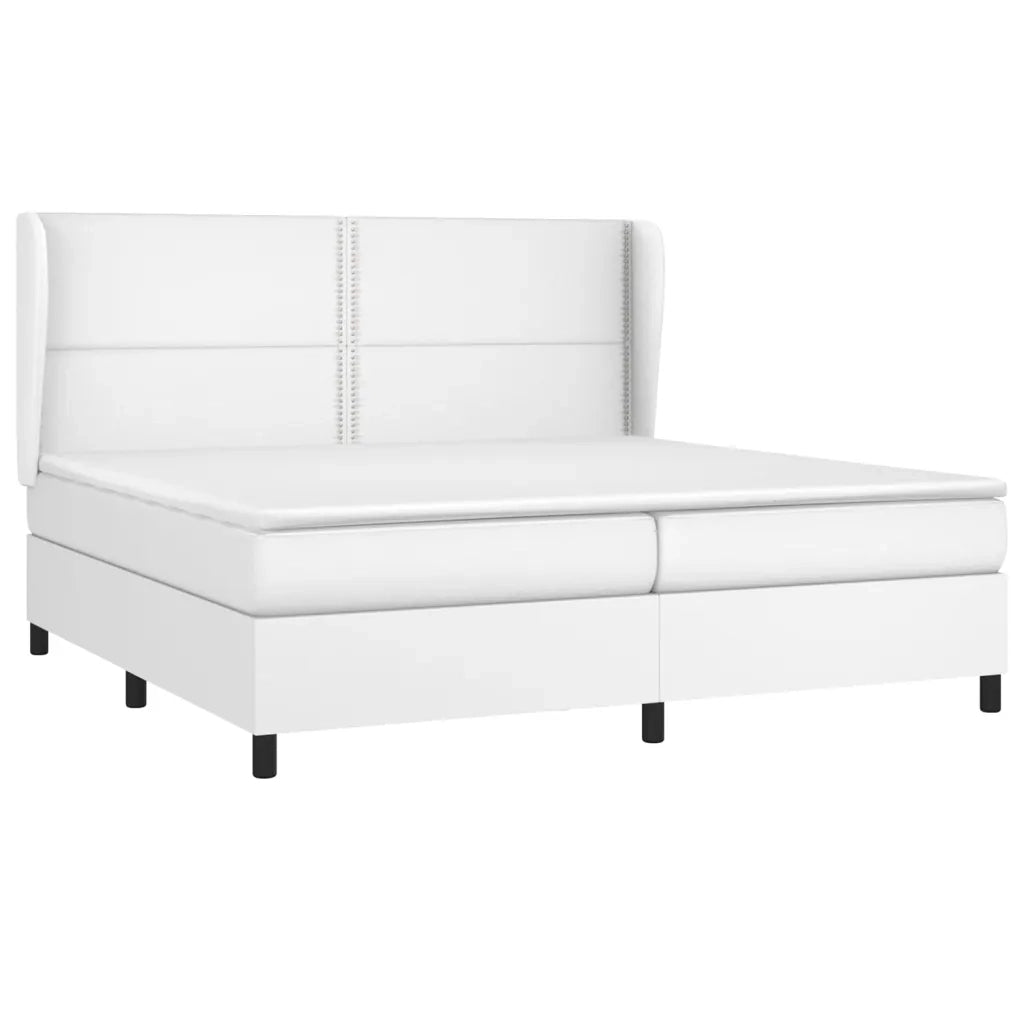 Giroletto a Molle con Materasso Bianco 200x200cm in Similpelle 3128992