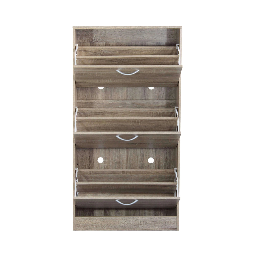 SCARPIERA VICKY LEGNO NATURALE CON 3 ANTE A RIBALTA 60 X 24 X H115 CM
