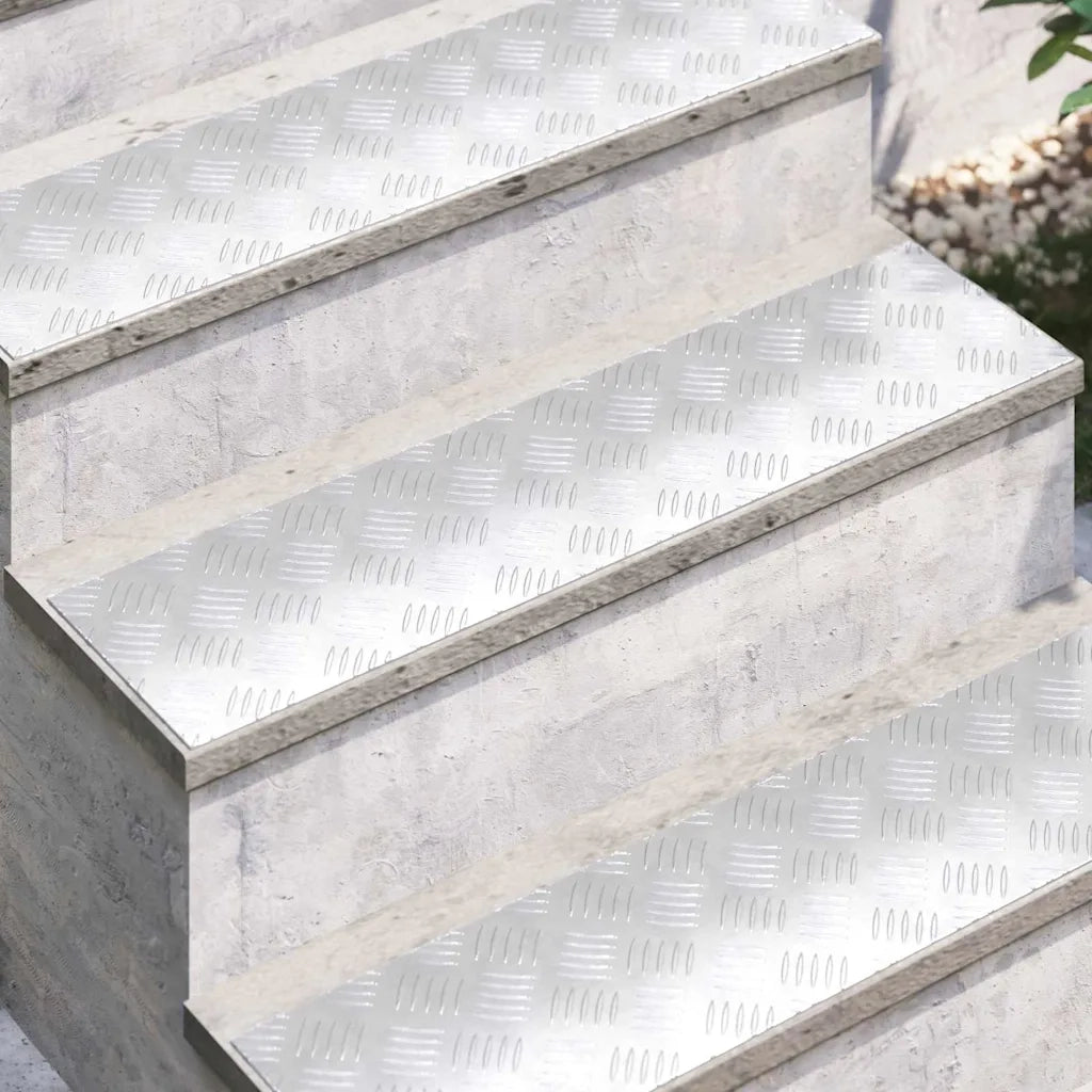 Gradini per Scale 4 pcs Argento 80 x 20 cm Alluminio 4104262