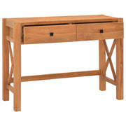 Scrivania con 2 Cassetti 100x40x75 cm in Legno di Teak 325264