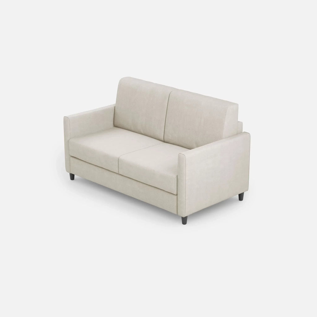 Divano karay 2 posti (due sedute da 60cm) misure esterne l.138cm | latte - Mobili 2G