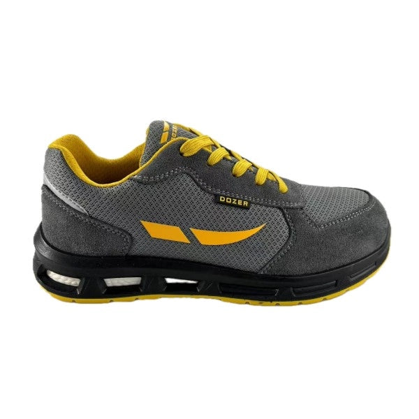 SCARPA ANTINFORTUNISTICA BASSA GRIGIA IN PELLE SCAMOSCIATA E TESSUTO IN RETE NORMA S1 MODELLO MONKEY - n°42  - DOZ