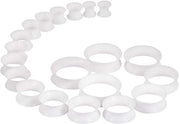 Set di Tunnel in Silicone da 20 pezzi - Espansore Flessibile - Materiale Ipoadergetico - Tunnel morbidi/duri - Ideale per l'espansione dell'orecchio - Dimensioni varie 6-25 mm - Espansore per orecchio
