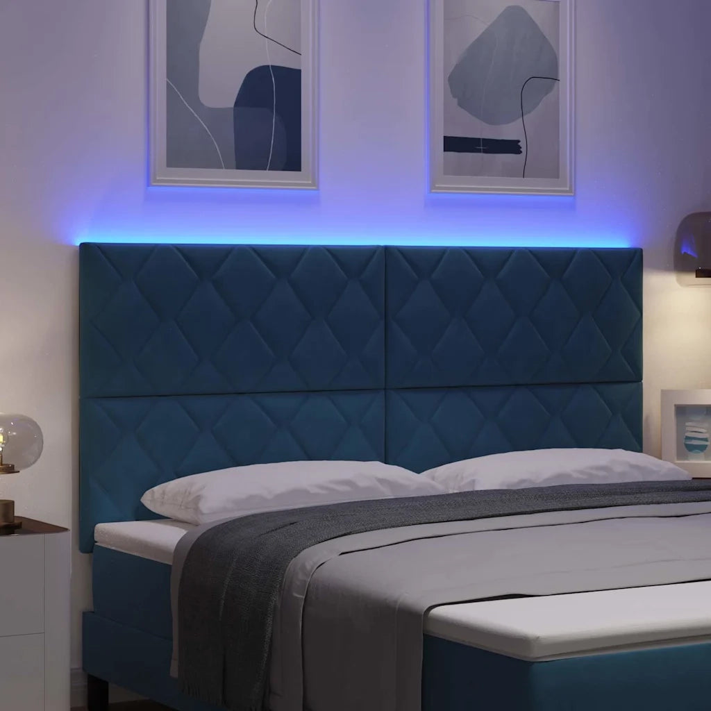 Testiera LED Blu Scuro 180 cm Velluto 3338551