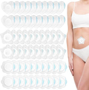 60 pezzi di adesivi per navelle autoadesivi con olio di ricino - assorbenti - uso unico - diverse stili - non tessuto - adesivi per navelle - stili a forma di cuore e fiori