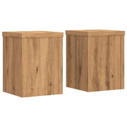 Portavasi mobili per fiori set da 2 fatti a mano legno ingegnerizzato marrone 02_0045296