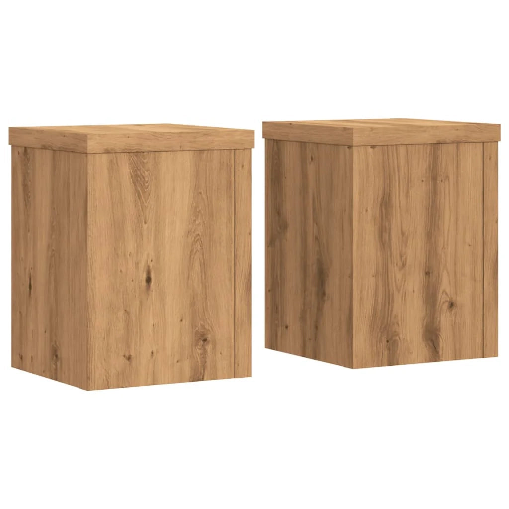 Portavasi mobili per fiori set da 2 fatti a mano legno ingegnerizzato marrone 02_0045296