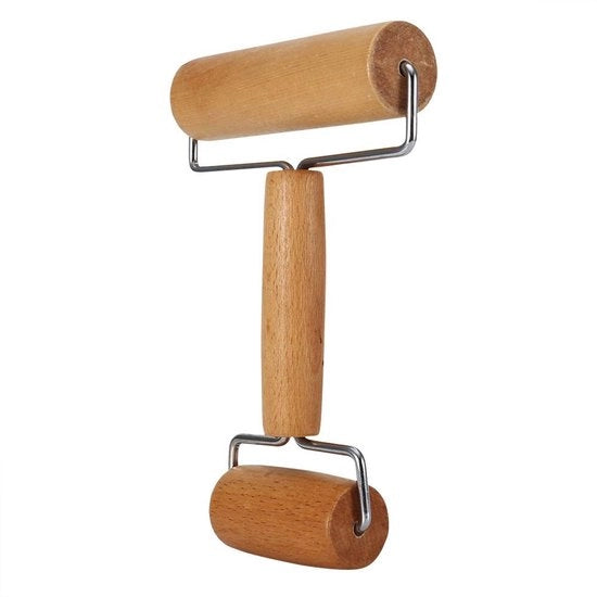 Impastatrice Professionale a Legno - Impastatrice Adattabile - Impastatrice Antiscivente - Tavola da Pane - Manico in Legno Massiccio - Impastatrice a Mano