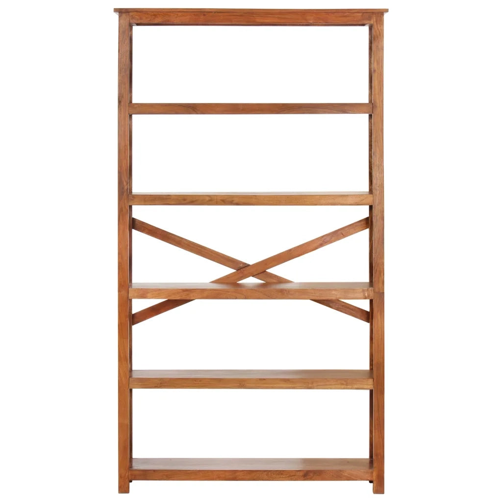Libreria 100x30x180 cm Legno Massello Acacia Finitura Miele cod mxl 16383