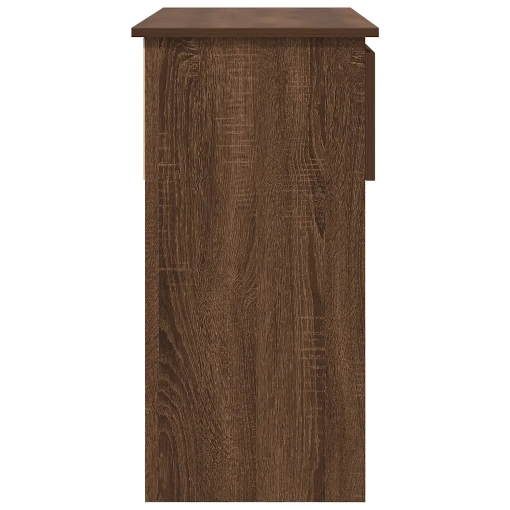Tavolo Consolle con Cassetti Rovere Marrone 85,5x38,5x74,5 cm 861397
