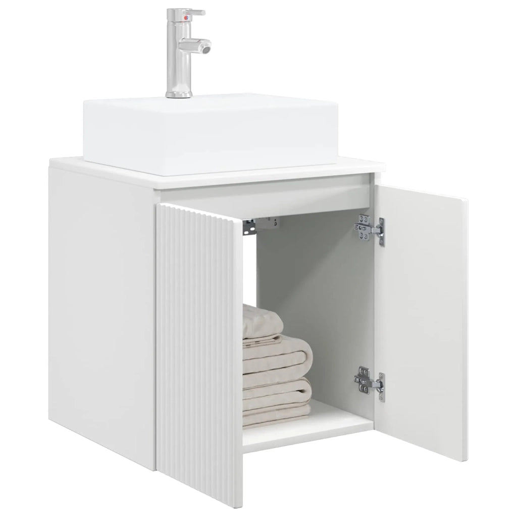 Mobile Lavabo da Parete Bianco 49,5 x 41 x 62,5 cm 890412