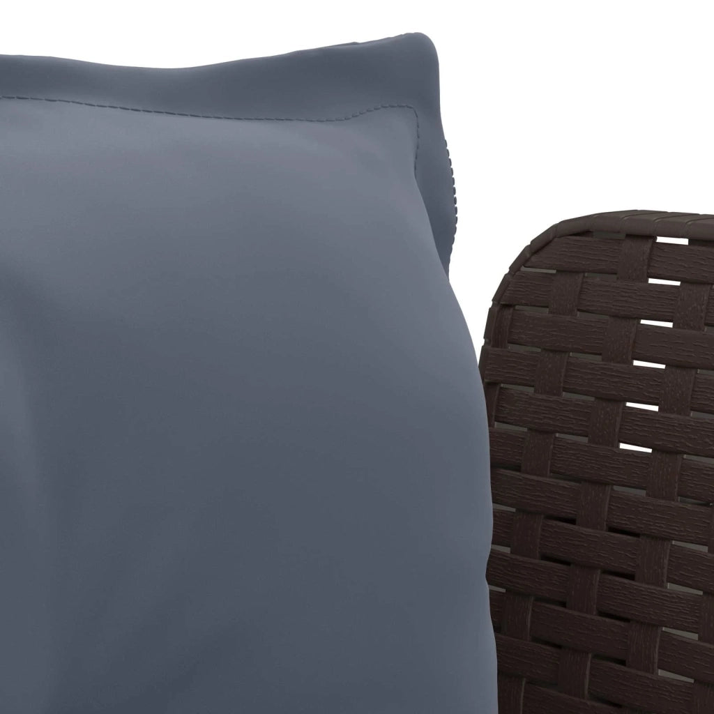 Poltrona a 1 Posto con Cuscini Aspetto Rattan PP Marrone 8011875