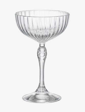 Set 4 Calici america 20s in vetro cocktail coupe Vintage bormioli