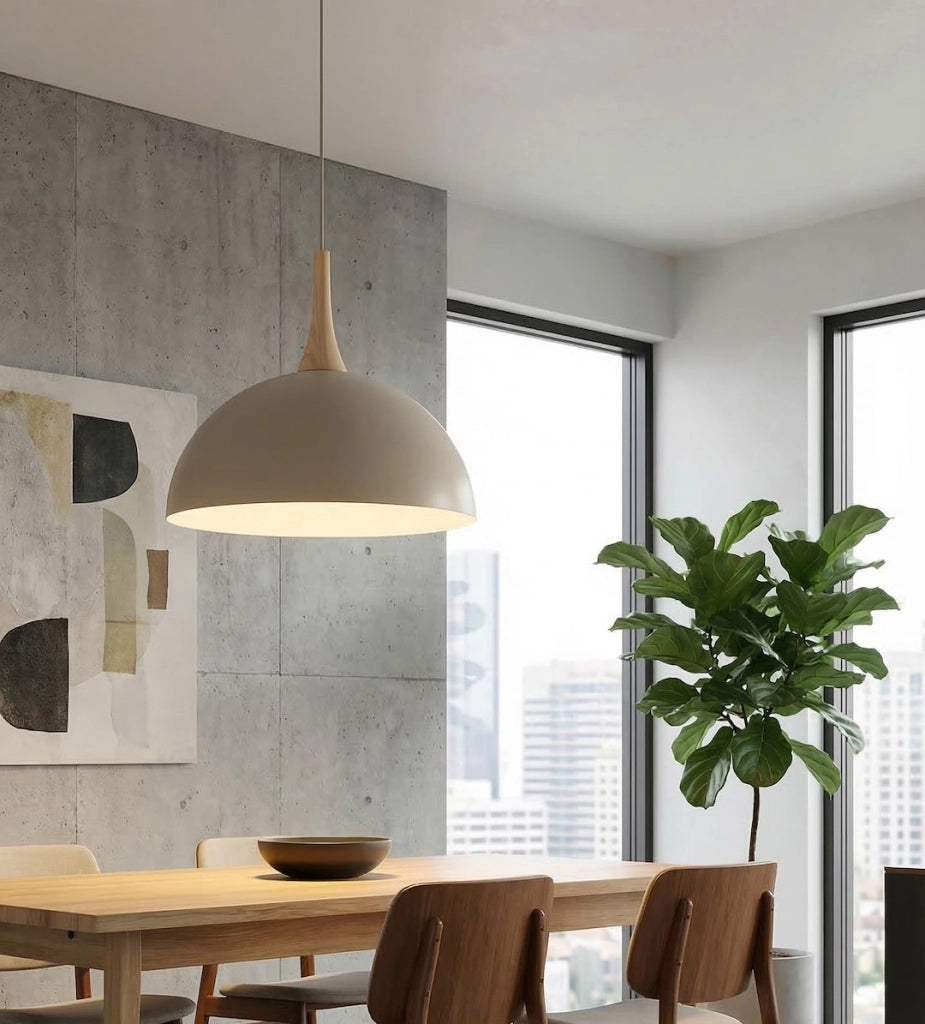 Lampada sospesa NAUTICA beige legno 1xGX53 Emibig