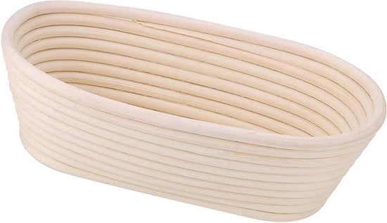Banneton per Pane Ovale di Prova - Prova Mandolina di Rotang Naturale - 25 * 15 * 8 cm