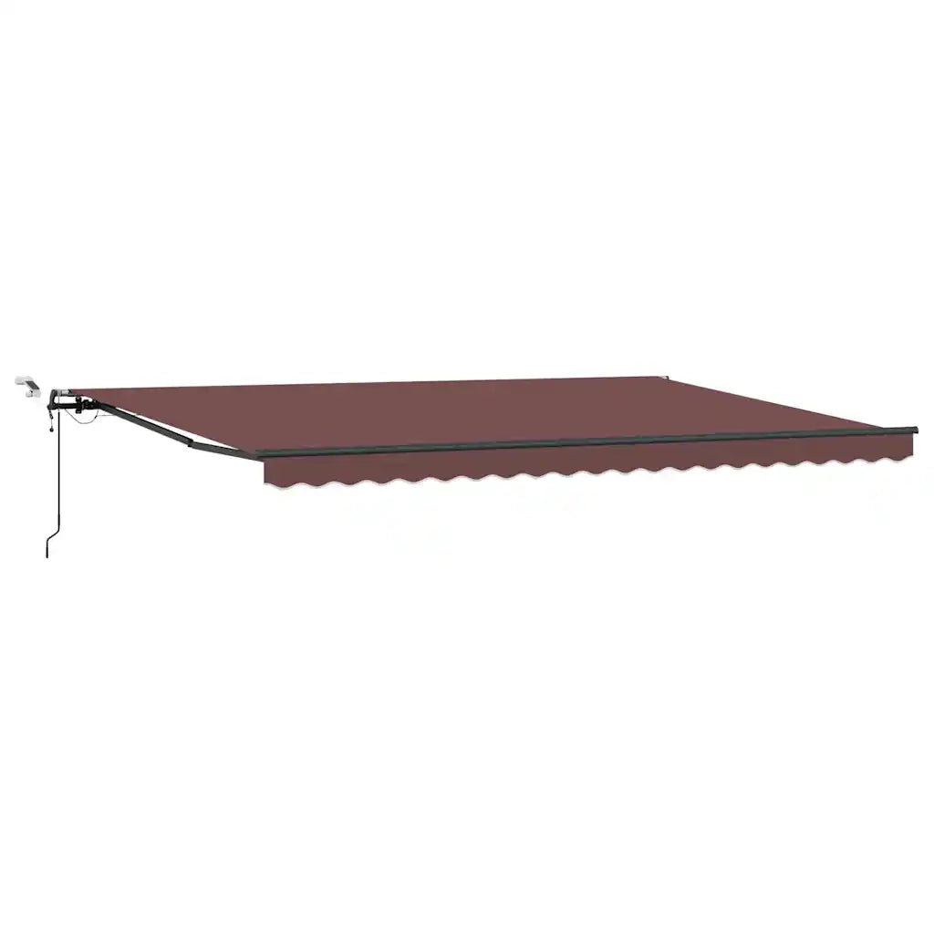 Tenda da Sole Retrattile Automatica con LED Marrone 500x300 cm 3310219