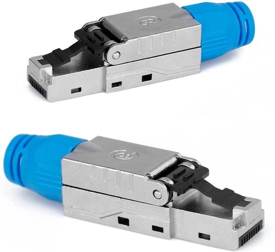 Stekker RJ45 senza attrezzi - stekker LAN Cat 8 protetta - cavo di installazione Cat8 Cat7 Cat6A - 40 Gbit/s 2000 MHz