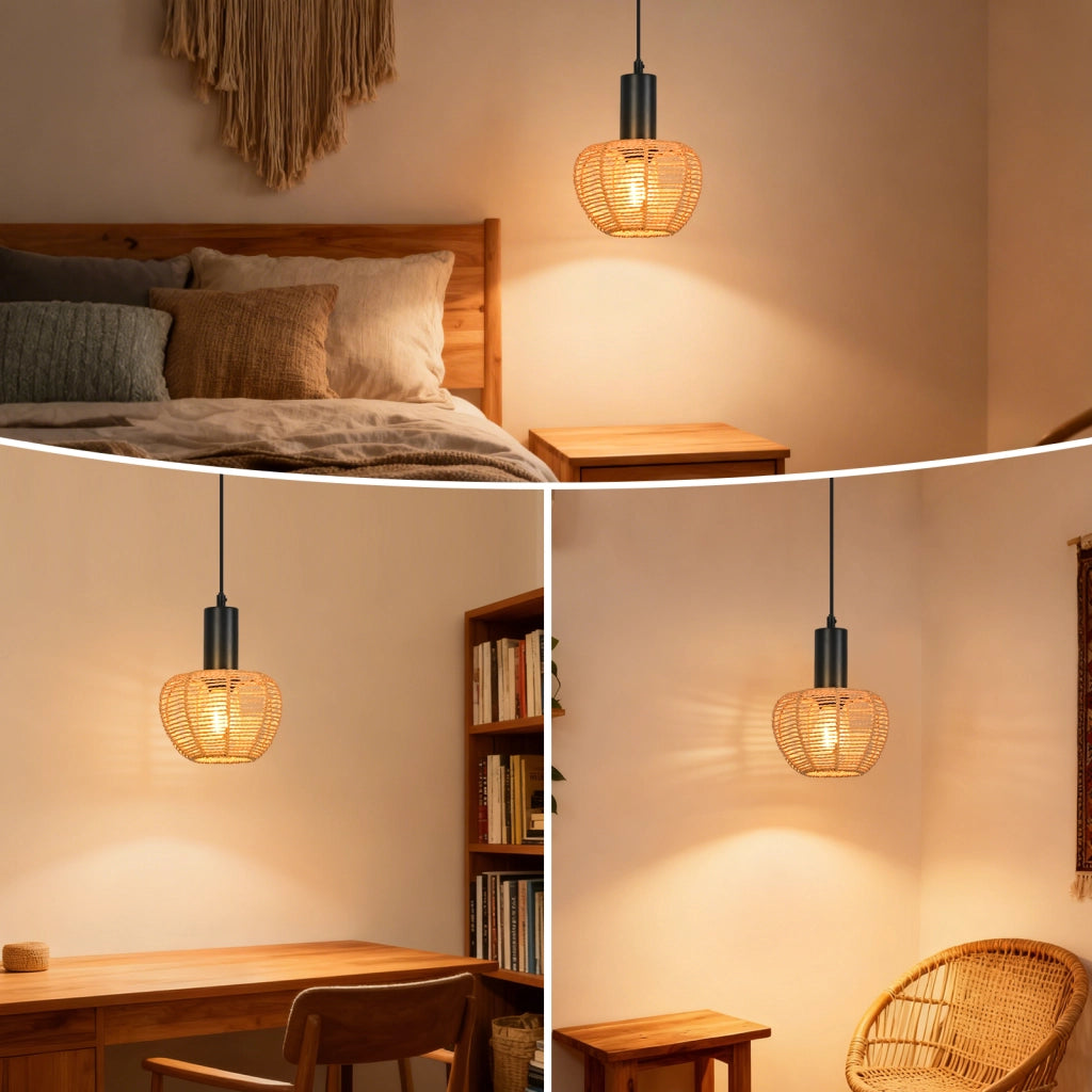 Lampada a sospensione ZMH da pranzo in stile vintage a 1 luce (lampadina non inclusa)