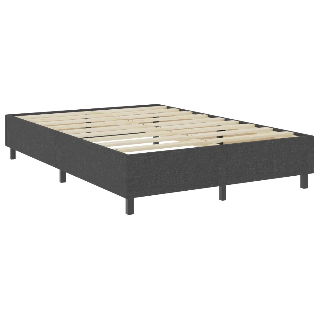Letto a Molle Grigio Scuro in Tessuto 140x200 cm