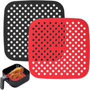 Liner per Airfryer in Silicone - Liner Airfryer Reutilizzabile - Adatto per Airfryer Panno in Silicone Perforato per Airfryer - 2
