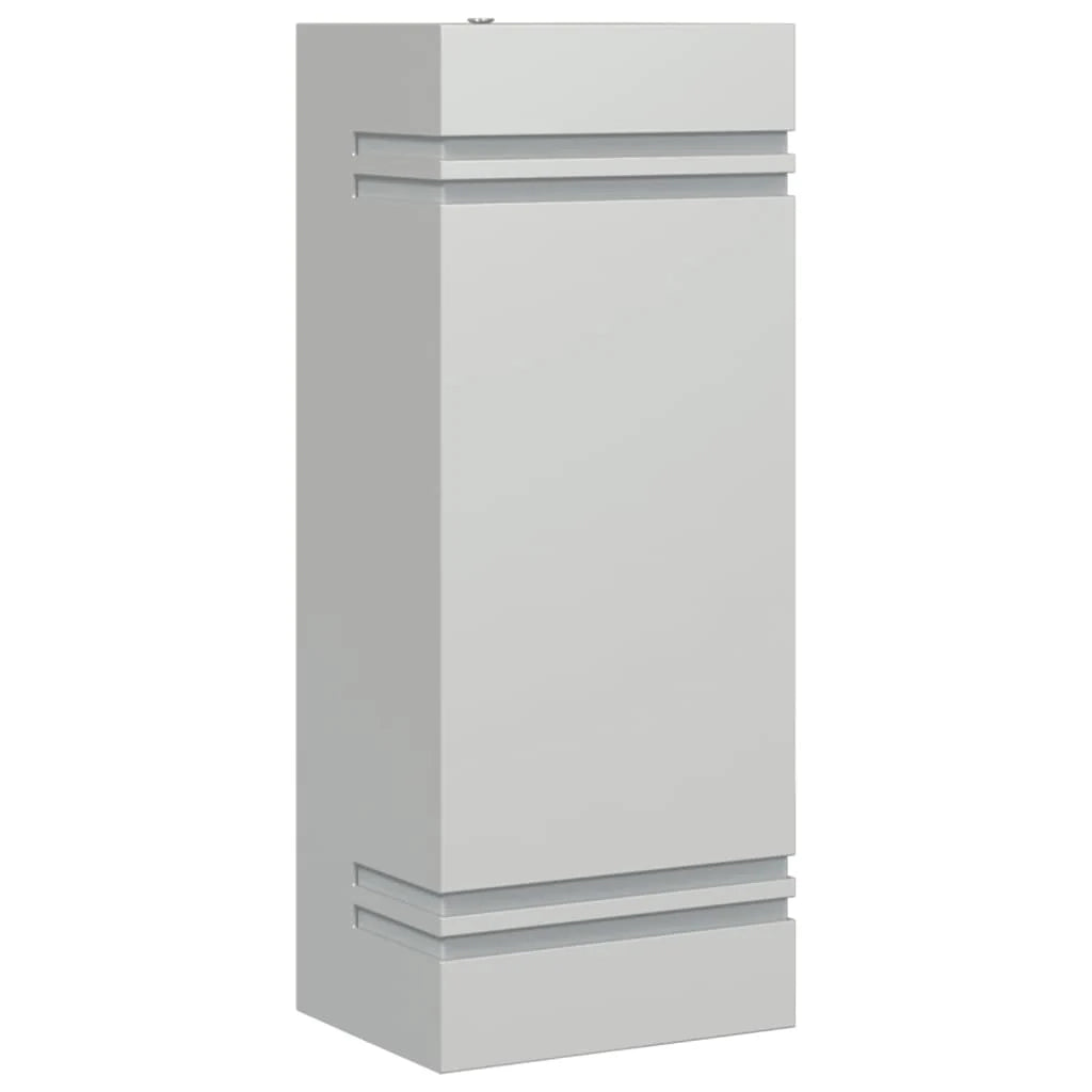 Applique da esterno 9,5 x 7,5 x 24 cm resistente alle intemperie design moderno acciaio inox argento 02_0056626
